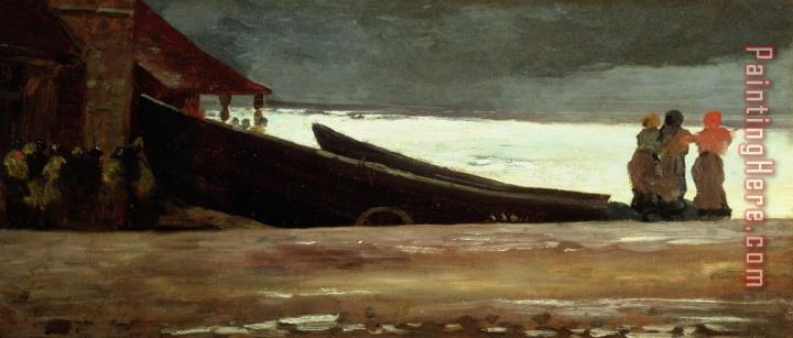 Winslow Homer Watching a Storm on the English Coast